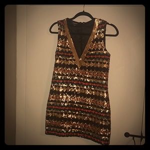 Bebe Sequin Mini Dress